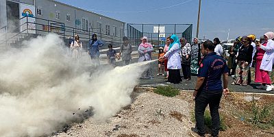 KAHRAMANMARAŞ BÜYÜKŞEHİR İTFAİYESİ, EĞİTİM VE TATBİKATLARINI SÜRDÜRÜYOR