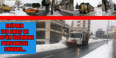 Şehir genelinde karla mücadele çalışmalarını aralıksız sürdüren Büyükşehir Belediyesi sorumluluk alanına kapalı yol bırakmadı.
