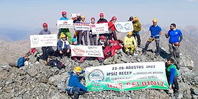 KAHRAMANMARAŞ DAĞCILARI ‘VERÇENİK DAĞINA’ ZİRVE YAPTI