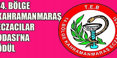KAHRAMANMARAŞ ECZACILAR ODASI ÖDÜLE LAYIK GÖRÜLDÜ