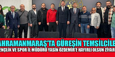 KAHRAMANMARAŞ GÜREŞ TEMSİLCİLERİNDEN YASİN ÖZDEMİR’E HAYIRLI OLSUN ZİYARETİ