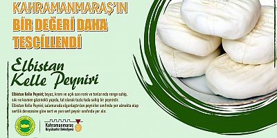 KAHRAMANMARAŞ’IN 27. COĞRAFİ İŞARETLİ ÜRÜNÜ: ELBİSTAN KELLE PEYNİRİ