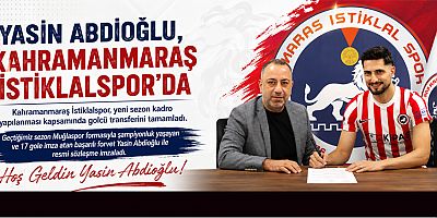 KAHRAMANMARAŞ İSTİKLALSPOR YASİN ABDİOĞLU İLE SÖZLEŞME İMZALADI