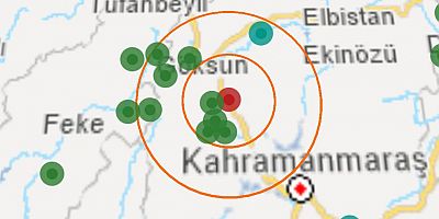 KAHRAMANMARAŞ’TA 4.3 BÜYÜKLÜĞÜNDE  DEPREM  