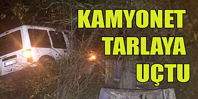 KAHRAMANMARAŞ’TA ATA ÇARPAN KAMYONET TARLAYA UÇTU: 2 YARALI