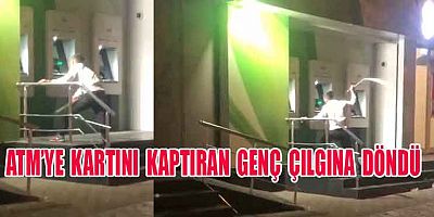 KAHRAMANMARAŞ’TA ATM’YE KARTINI KAPTIRAN GENÇ ELİNE ALDIĞI DEMİR PARÇALARIYLA ATM’LERE SALDIRDI