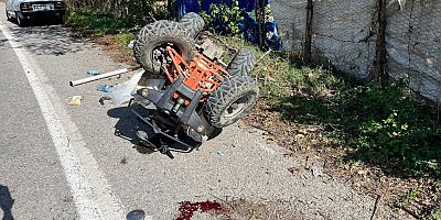 KAHRAMANMARAŞ’TA ATV TAKLA ATTI: 1 YARALI