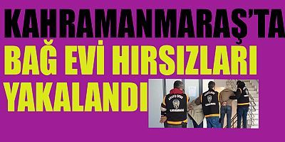 KAHRAMANMARAŞ’TA BAĞ EVİ HIRSIZLARI TUTUKLANDI
