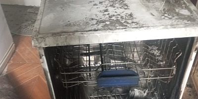 KAHRAMANMARAŞ’TA BULAŞIK MAKİNESİ AZ KALSIN EV YAKIYORDU