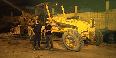 KAHRAMANMARAŞ’TA ÇALINAN GREYDER HURDALIKTA BULUNDU