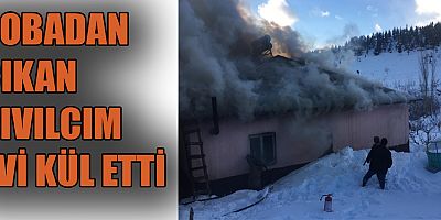 KAHRAMANMARAŞ’TA ÇIKAN KIVILCIM EVİ KÜL ETTİ