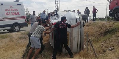 KAHRAMANMARAŞ’TA CİP TAKLA ATTI
