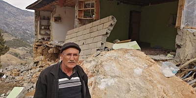 KAHRAMANMARAŞ’TA DEV KAYALAR KÖYÜN ÜZERİNE DÜŞTÜ