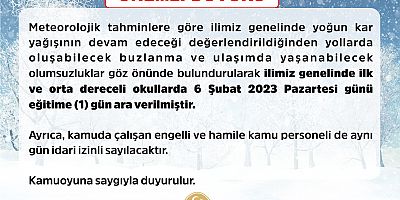 KAHRAMANMARAŞ'TA EĞİTİME KÂR ENGELI