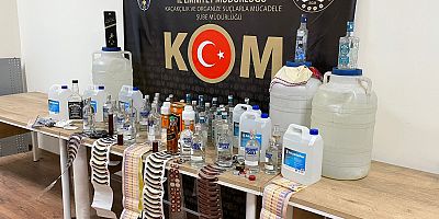 KAHRAMANMARAŞ’TA EVİNDE SAHTE İÇKİ ÜRETİYORDU YAKALANDI