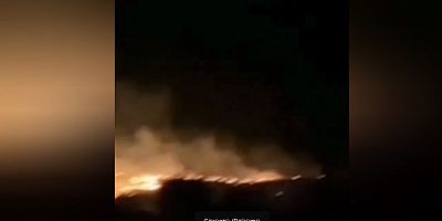 Kahramanmaraş’ta bir arazide yaşanan firez yangını