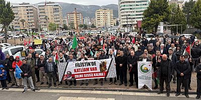-KAHRAMANMARAŞ’TA GAZZE'YE DESTEK MİTİNGİ DÜZENLENDİ