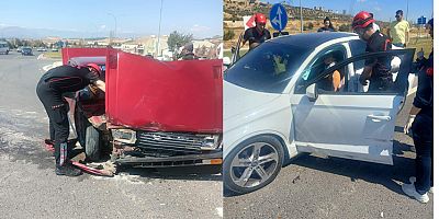 KAHRAMANMARAŞ’TA İKİ OTOMOBİL ÇARPIŞTI: 2 YARALI