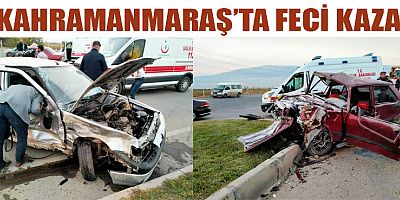 KAHRAMANMARAŞ’TA İKİ OTOMOBİL ÇARPIŞTI: 8 YARALI