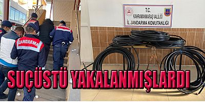 KAHRAMANMARAŞ’TA KABLO HIRSIZLARI TUTUKLANDI