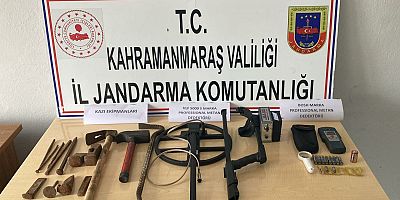 KAHRAMANMARAŞ’TA KAÇAK KAZI YAPARKEN YAKALANDILAR