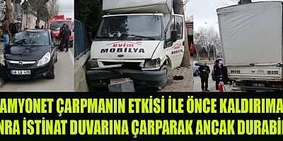 KAHRAMANMARAŞ’TA KAMYONET  İLE OTOMOBİL ÇARPIŞTI: 1 YARALI