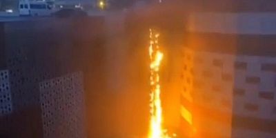 KAHRAMANMARAŞ’TA KAPALI OTOPARKTA YANGIN