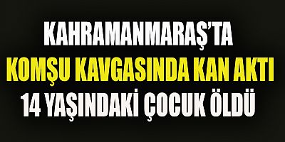 KAHRAMANMARAŞ’TA KOMŞU KAVGASI KANLI BİTTİ
