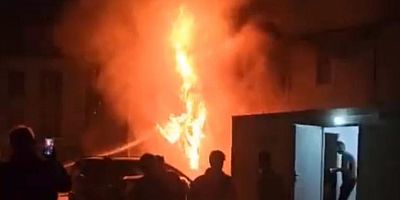 KAHRAMANMARAŞ'TA  KONTEYNER YANGINI