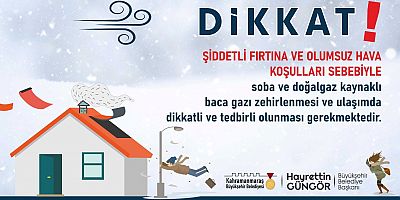 KAHRAMANMARAŞ’TA KUVVETLİ RÜZGÂR UYARISI