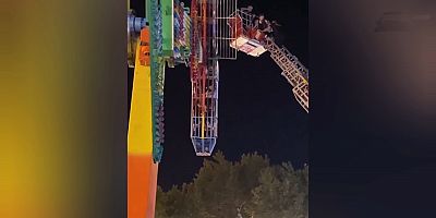 KAHRAMANMARAŞ'TA LUNAPARKTA YÜKSEKTE ASILI KALAN 23 KİŞİ KURTARILDI