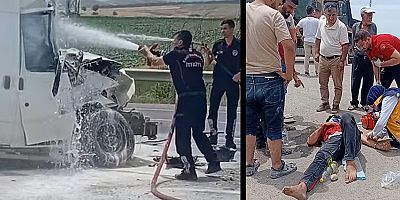 KAHRAMANMARAŞ’TA MİNİBÜS İLE ASKERİ ARAÇ ÇARPIŞTI: 3 YARALI