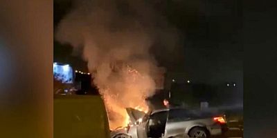 KAHRAMANMARAŞ'TA OTOMOBİL ALEV ALDI