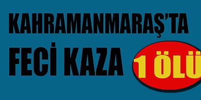 KAHRAMANMARAŞ'TA OTOMOBİL BAHÇE DUVARINA ÇARPTI