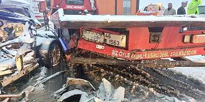-KAHRAMANMARAŞ’TA OTOMOBİL ÇEKİCİYE ÇARPTI: 1 ÖLÜ