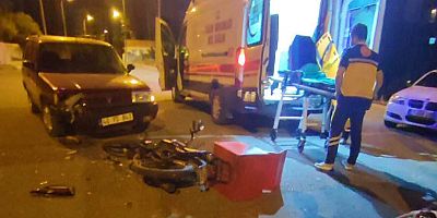 KAHRAMANMARAŞ’TA OTOMOBİL İLE MOTOSİKLET ÇARPIŞTI: 1 YARALI
