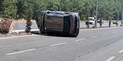 KAHRAMANMARAŞ’TA OTOMOBİL TAKLA ATTI: 1 YARALI