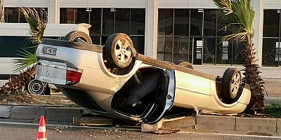 KAHRAMANMARAŞ’TA OTOMOBİL TAKLA ATTI: 1 YARALI