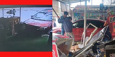 KAHRAMANMARAŞ’TA OTOMOBİLİYLE İŞYERLERİNE DALDI