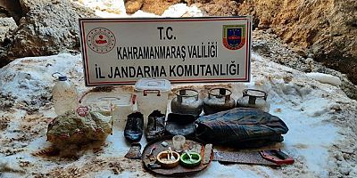 KAHRAMANMARAŞ’TA PKK’YA AİT MAĞARA İMHA EDİLDİ 