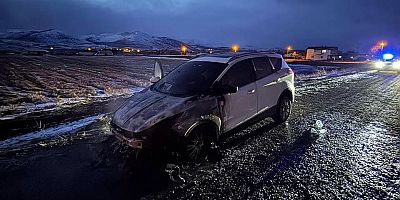 KAHRAMANMARAŞ’TA SEYİR HALİNDEKİ ARAÇ ALEV ALDI