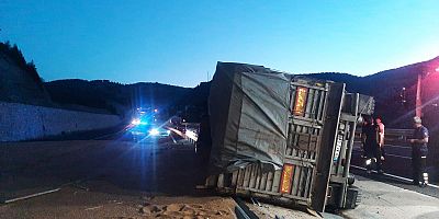 KAHRAMANMARAŞ'TA TIR KAZASI: 1 ÖLÜ 