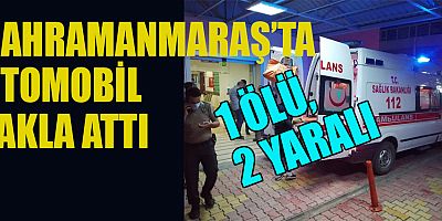 KAHRAMANMARAŞ’TA TRAFİK KAZASI: 1 ÖLÜ 2 YARALI 