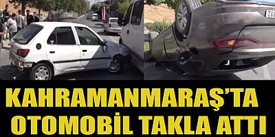 Kahramanmaraş’ta bir kişinin yaralandığı trafik kazasında otomobil takla atarak durabildi.