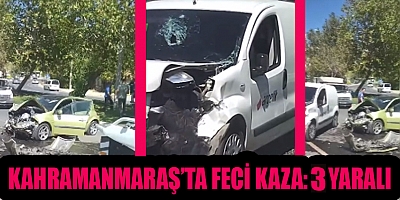 KAHRAMANMARAŞ’TA TRAFİK KAZASI: 3 YARALI