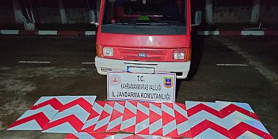 KAHRAMANMARAŞ’TA TRAFİK LEVHALARINI ÇALDILAR