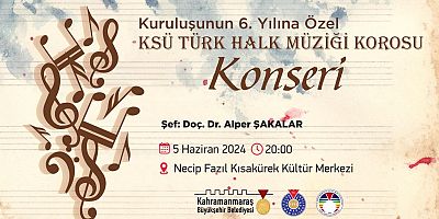 KAHRAMANMARAŞ’TA TÜRK HALK MÜZİĞİ ZİYAFETİ DİNLEYİCİLERİ BEKLİYOR