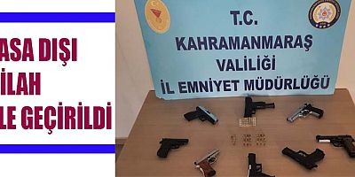 KAHRAMANMARAŞ’TA YASA DIŞI 14 SİLAH ELE GEÇİRİLDİ