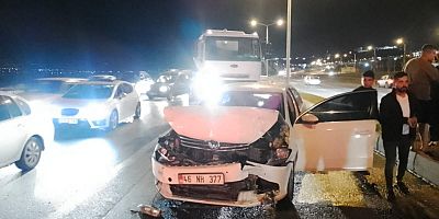 -KAHRAMANMARAŞ’TA ZİNCİRLEME KAZA: 2 YARALI