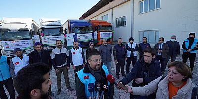 KAHRAMANMARAŞ’TAN SURİYE’YE 5 TIR İNSANİ YARDIM GÖNDERİLDİ